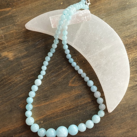 Alquimia Jewelry - AQUAMARINE BUBBLE SHORT STATEMENT NECKLACE